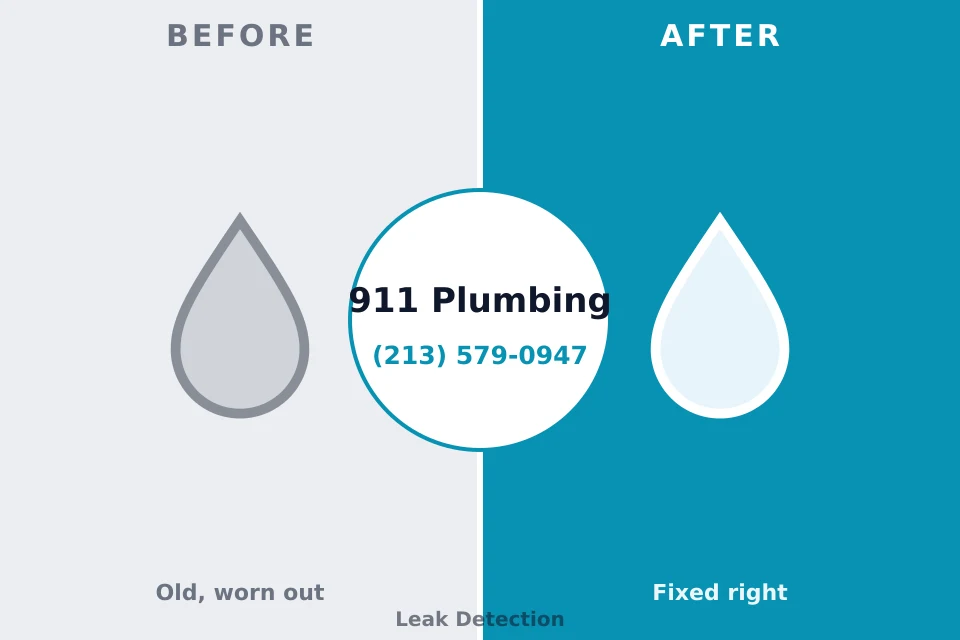Before and after: plumbing repair Federal Way, WA